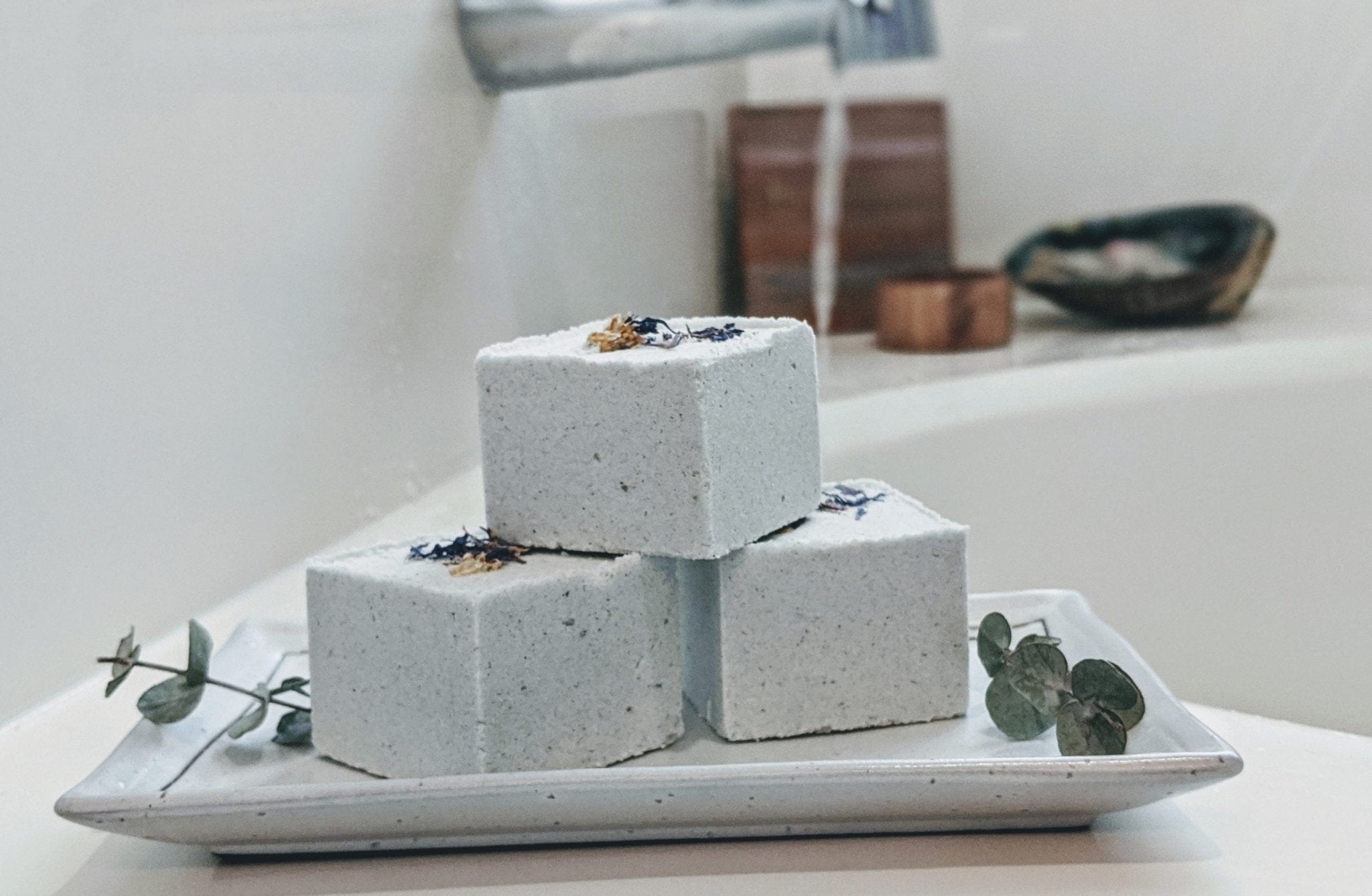 Herbal-Infused Eucalyptus Bath Bombs - The Good Rub