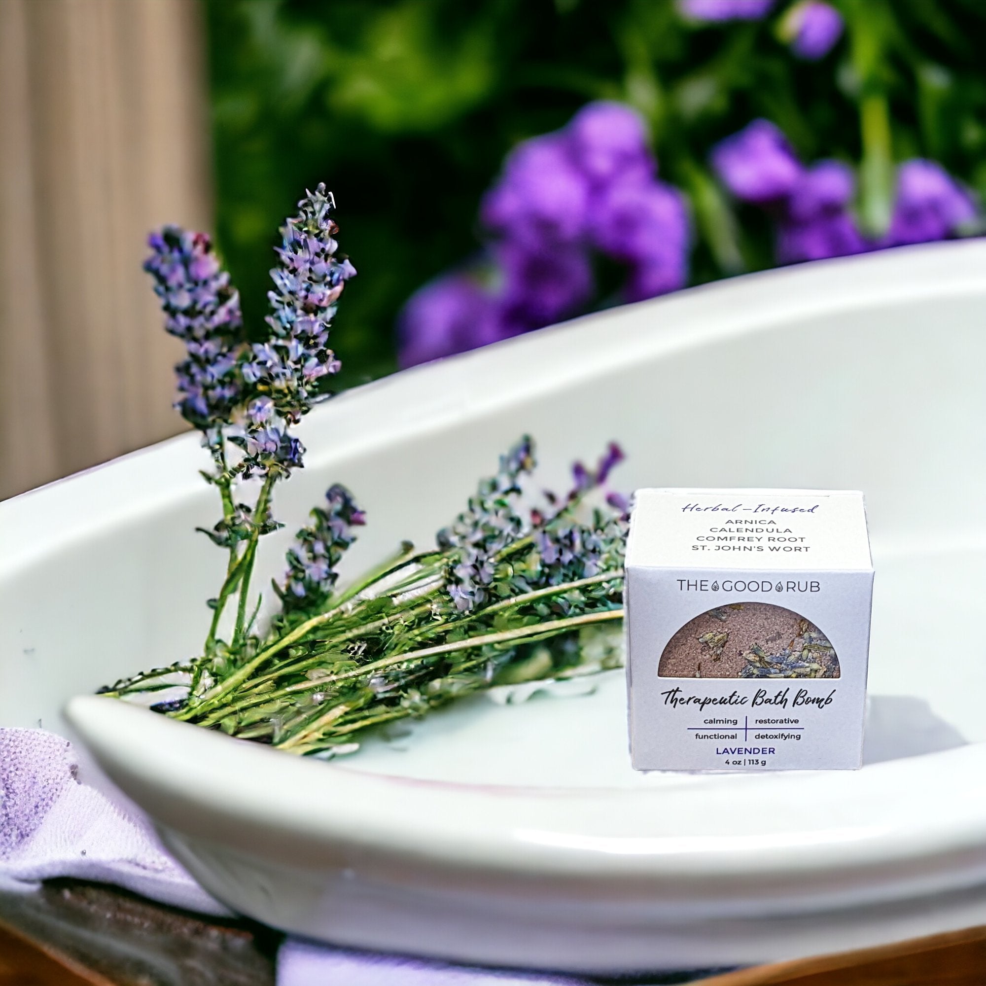 Herbal - Infused Lavender Bath Bombs - The Good Rub