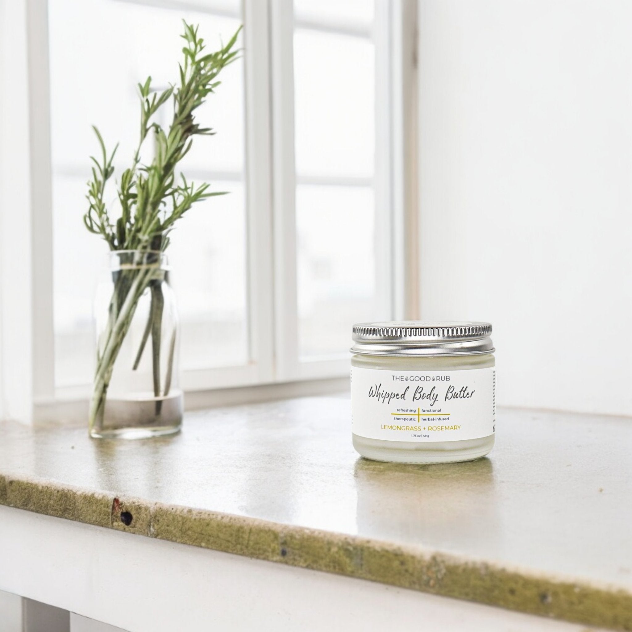 Lemongrass + Rosemary Whipped Body Butter - The Good Rub