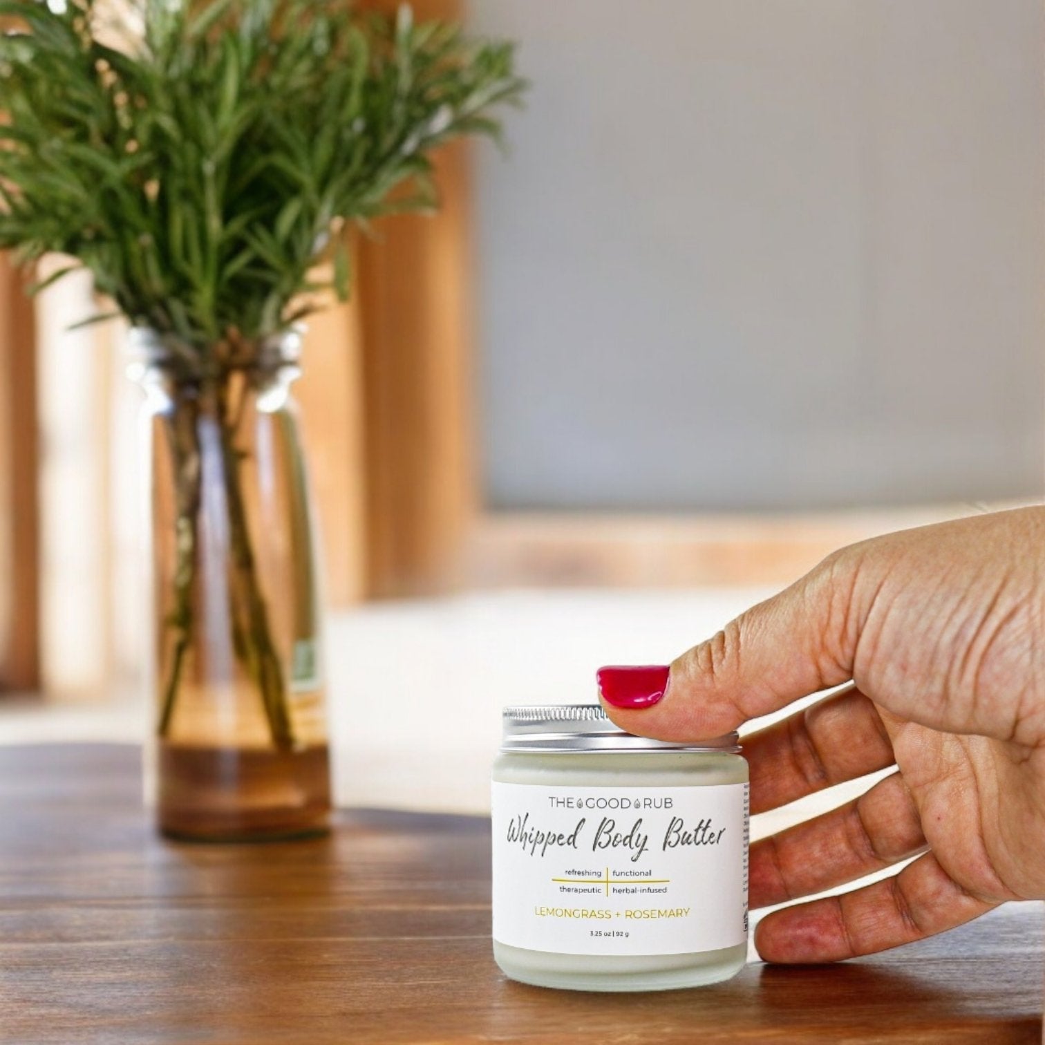 Lemongrass + Rosemary Whipped Body Butter - The Good Rub